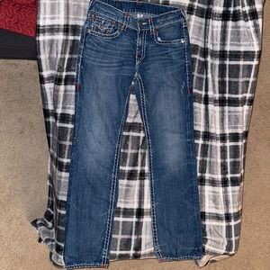 True Religion straight flap super T white/red